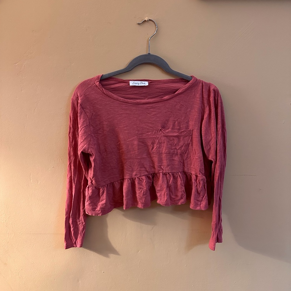 Emory Park Dusty Red Knit Top